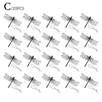 Simulation Dragonfly Insect Model Mosquito Repellent Outdoor Hanging Ornaments Realistic Insects Dragonfly Model For Garden Farm