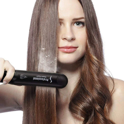 2024 Hotsale 450℉ Flat Iron Pro Vapor Steam Hair Straightener For Women 4-Gear Temperature Adjustment Curling Iron Hair Curler