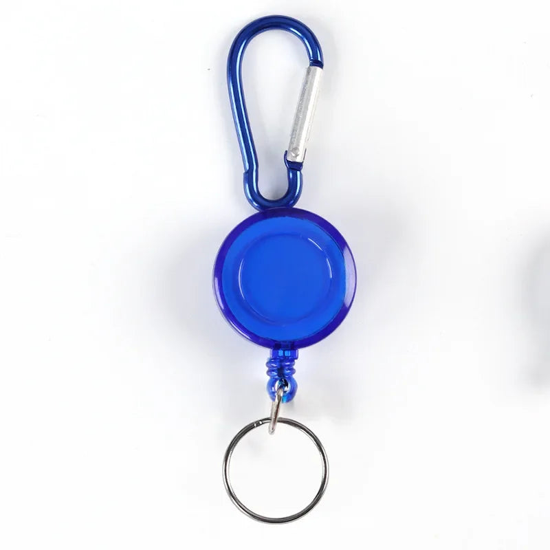 Retractable Pull Keychain Badge Reel ID Lanyard Name Tag Card Holder Reels Recoil Belt Key Ring Chain Clips Keyring Accessories