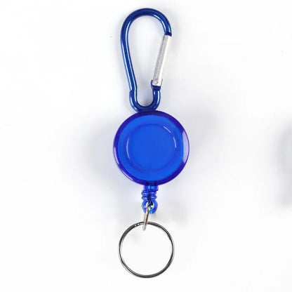 Retractable Pull Keychain Badge Reel ID Lanyard Name Tag Card Holder Reels Recoil Belt Key Ring Chain Clips Keyring Accessories