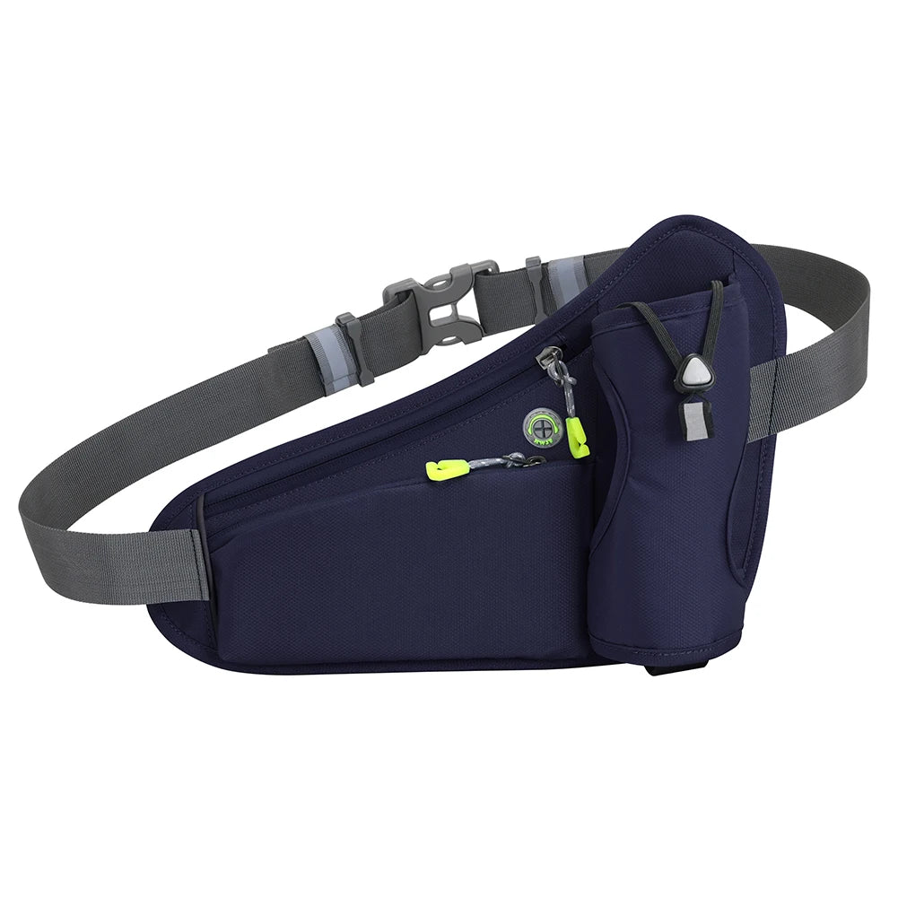 Sport Waist Pack Large Capacity Hydration Belt Pack Multifunction Water Bottle Holder Bag Waterproof for Running Cycling