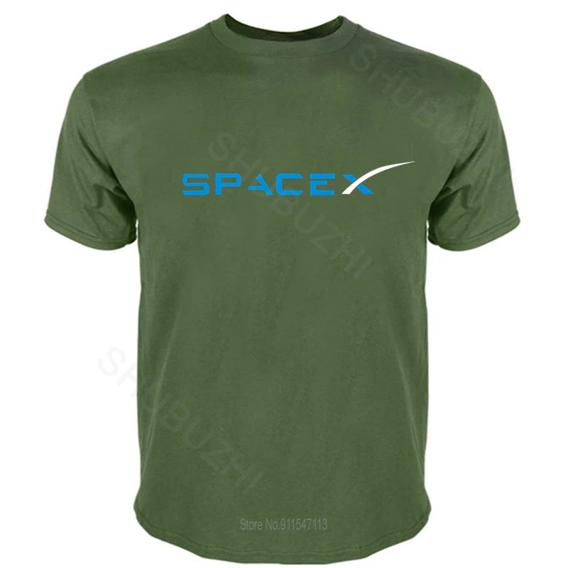 SpaceX black tshirt Space X Logo T Shirt Men's Popular Boyfriend's Pl tshirt new fashion cotton teeshirt drop shipping