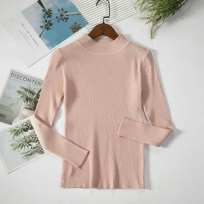 Women Turtleneck Sweater Knitted Soft Pullovers cashmere Jumpers Basic Solid Soft Sweaters Women Autumn Winter Casual Top