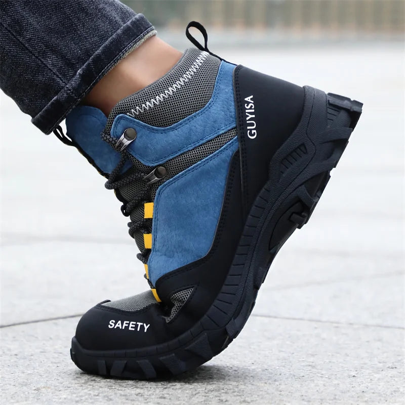 security boots for men work safety sneakers high quality Work shoes with steel toe anti slip anti puncture indestructible shoes