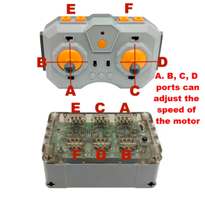 Technical Building Block MOC Power Function Parts Rechargeable Powered Module Built in battery RC motor Adjustable speed