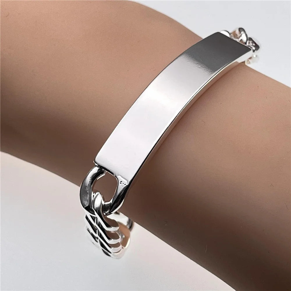 Andara Wholesale 925 Silver Bracelet Elegant Chain High Quality Jewelry For Men&Women Christmas Gifts