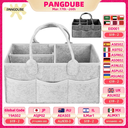 PANGDUBE 38*23*18cm Baby Diaper Organizer Box for Newborn Things Baby Diaper Storage Diaper Stackers & Caddies Bags for Diapers