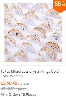 New Fashion Chain Link Ring Full Rhinestone Vintage Flower Double Finger  For Women Girl Party Jewelry Gift Accessories