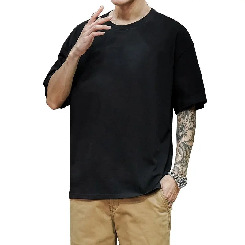 Classic Tees Men's Solid Color Short Sleeve Crew Neck Soft Cotton Basic T-shirts