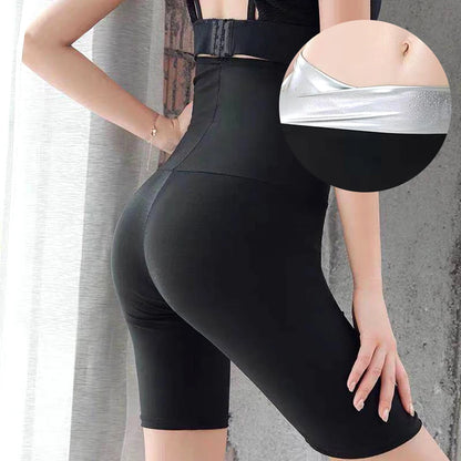 Sauna Slimming Pants Long Waist Trainer Sweat Hot Thermo Weight Loss Women Fat Burner Shorts Compression Leggings Trimmer