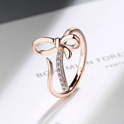 925 Sterling Silver Ring Sparkly Zircon Adjustable Simplicity Fashion Exquisite Women Jewelry Accessories Wedding Party Gift