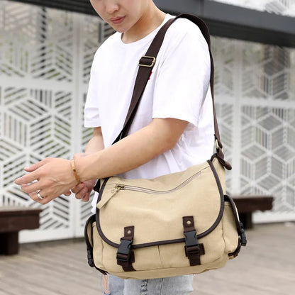 Tilorraine men's handbag canvas shoulder bag Messenger bag men fashion tide bag casual laptop leisure bag crossbody luxury bags