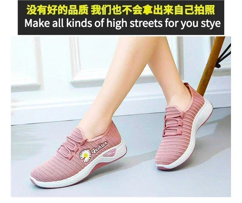 New Daisy Breathable Mesh Shoes Versatile Casual Shoes Lightweight Soft Bottom Anti slip Sports Shoes Walking Shoes