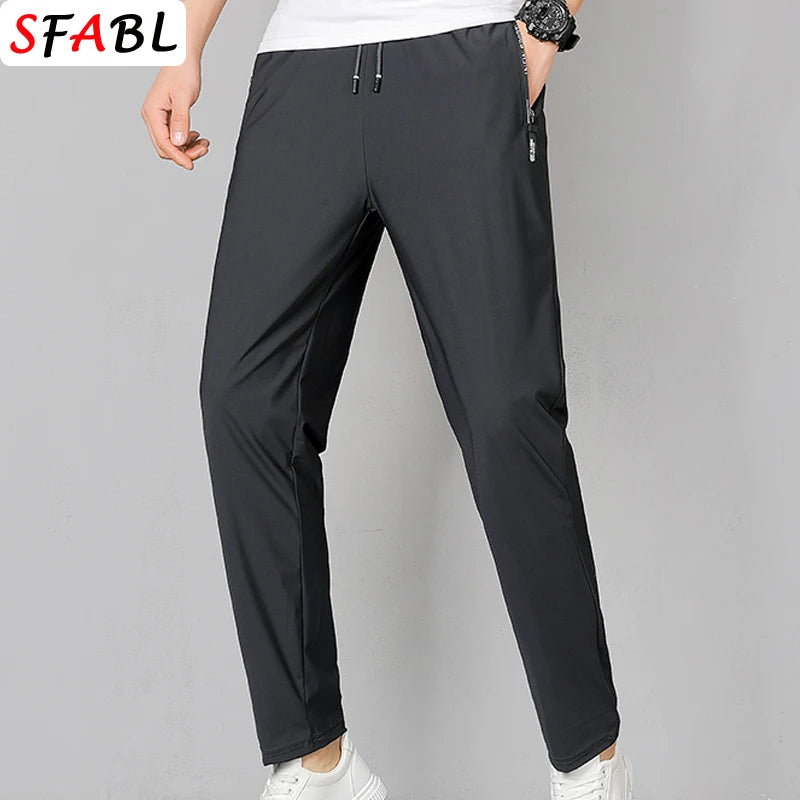 Thin Breathable Casual Pants Men Summer Gym Fitness Sweatpants Men Jogging Running Hiking Camping Sports Trousers Men Fashion