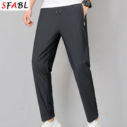 Thin Breathable Casual Pants Men Summer Gym Fitness Sweatpants Men Jogging Running Hiking Camping Sports Trousers Men Fashion