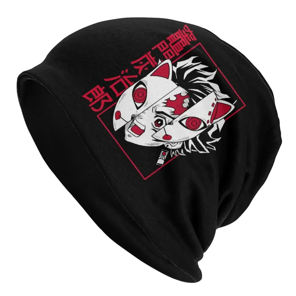 Unisex Bonnet Winter Warm Knit Hat Men Kimetsu No Yaiba Nezuko Street Beanies Adult Demon Slayer Anime Manga Beanie Hats Cap