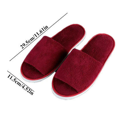 New Winter Women Fur Slippers Open Toe Flip Flops Thicken Warm Plush Home Shoes Couple Indoor Slippers for Bedroom Slides