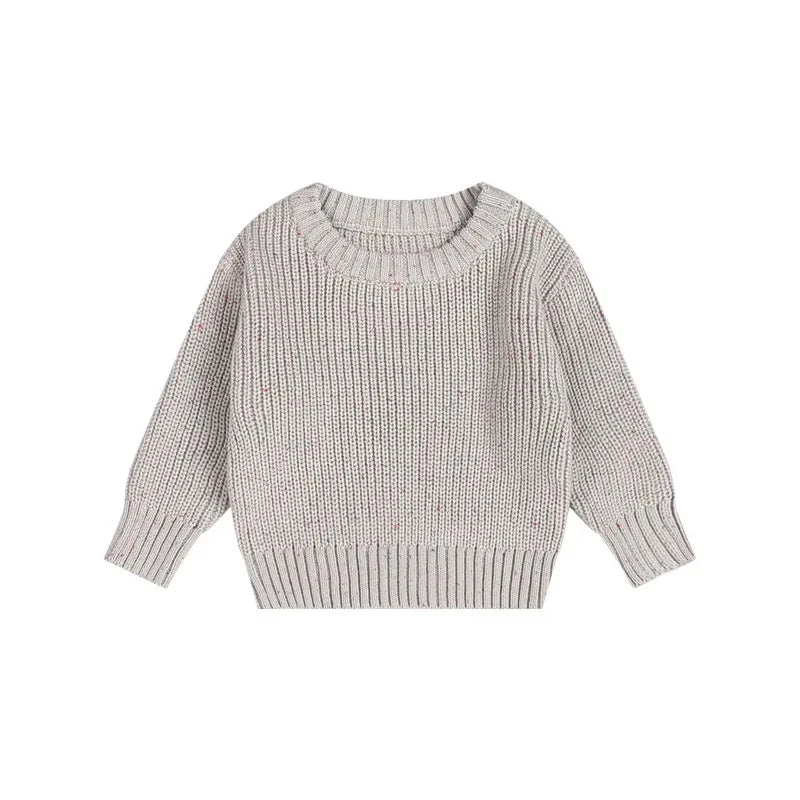 New Auterm Baby Loose Sweater Knitted Baby Boy Girl Clothes Round Neck Kid Toddler Girl Boy Pullover Baby Solid Chunky Outerwear