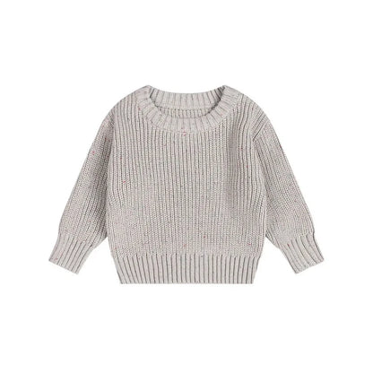 New Auterm Baby Loose Sweater Knitted Baby Boy Girl Clothes Round Neck Kid Toddler Girl Boy Pullover Baby Solid Chunky Outerwear