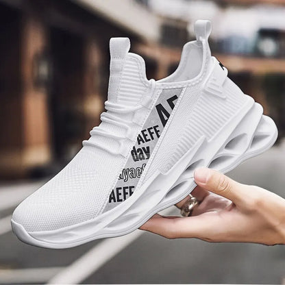 Men Shoes Lightweight Sneakers White Outdoor Breathable Mesh Black Casual Shoes For Men Athletic Jogging Tennis Shoes