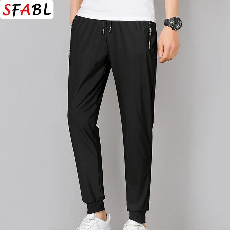 Thin Breathable Casual Pants Men Summer Gym Fitness Sweatpants Men Jogging Running Hiking Camping Sports Trousers Men Fashion