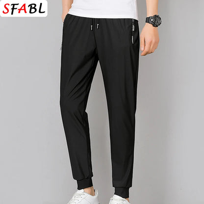 Thin Breathable Casual Pants Men Summer Gym Fitness Sweatpants Men Jogging Running Hiking Camping Sports Trousers Men Fashion