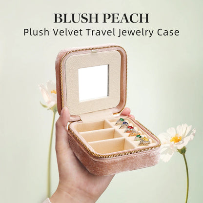 TAIMY High Quality Velvet Mini Travel Portable Girl Kawaii Custom Logo Jewelry Box Suede Jewellery Boxes Organizer