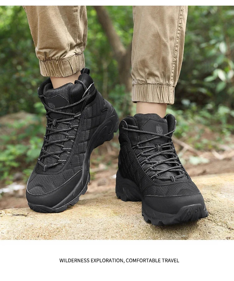 Men Boots High Quality Hking Shoes Tactical Boots for Men Snow Boots Outdoor Sneakers Mountaineering Camping Thick Sole