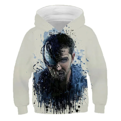 Marvel Venom Hoodies Men Women Children 3D Print Sweatshirts Boy Girl Kids Tops Long Sleeve Cool Casual Streetwear Pullover