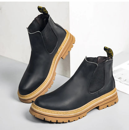 Sanzoog Brand High Quality Winter Ankle Chelsea Boots Men British Style Botines Hombre Bottines Homme