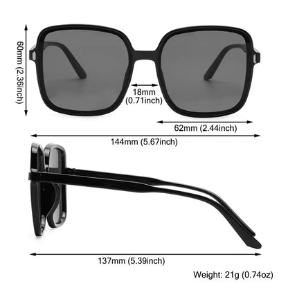 Square Sunglasses Woman Retro Vintage Gradient Sun Glasses Oversized Female Clear Lens Black White Oculos De Sol Glasses Women