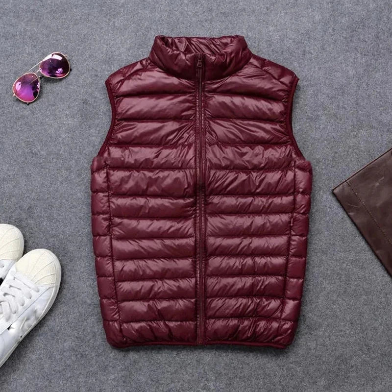 Winter Men Duck Down Vest 2023 Coat Ultralight Sleeveless Puffer Vest Jacket ultra thin warm lightweight down jacket Waistcoat