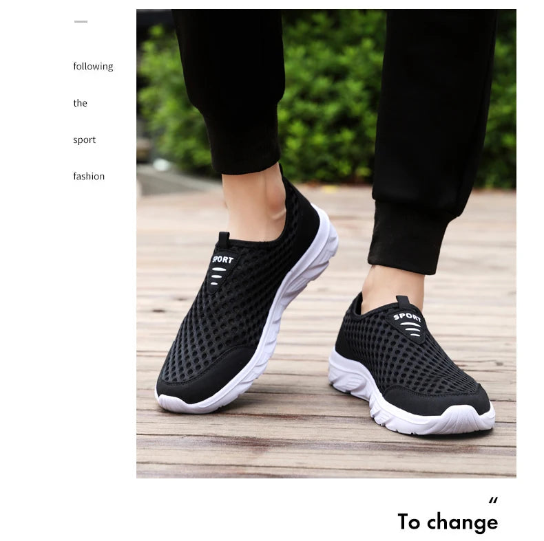 YRZL Man Sneakers 2024 Hot Sale Breathable Mesh Flats Comfortable Soft Sole Running Shoe High Quality Casaul Sport Shoes for Men