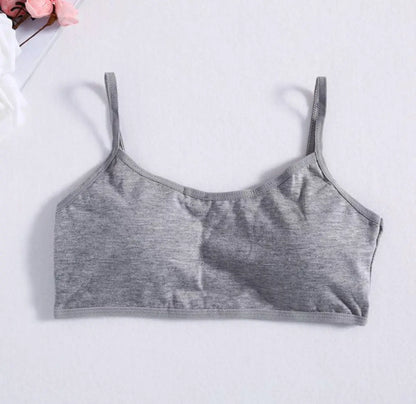 3pc/Lot Cotton Bra Teenage Undrewear Girls Training Bra Crop Top 8-14years