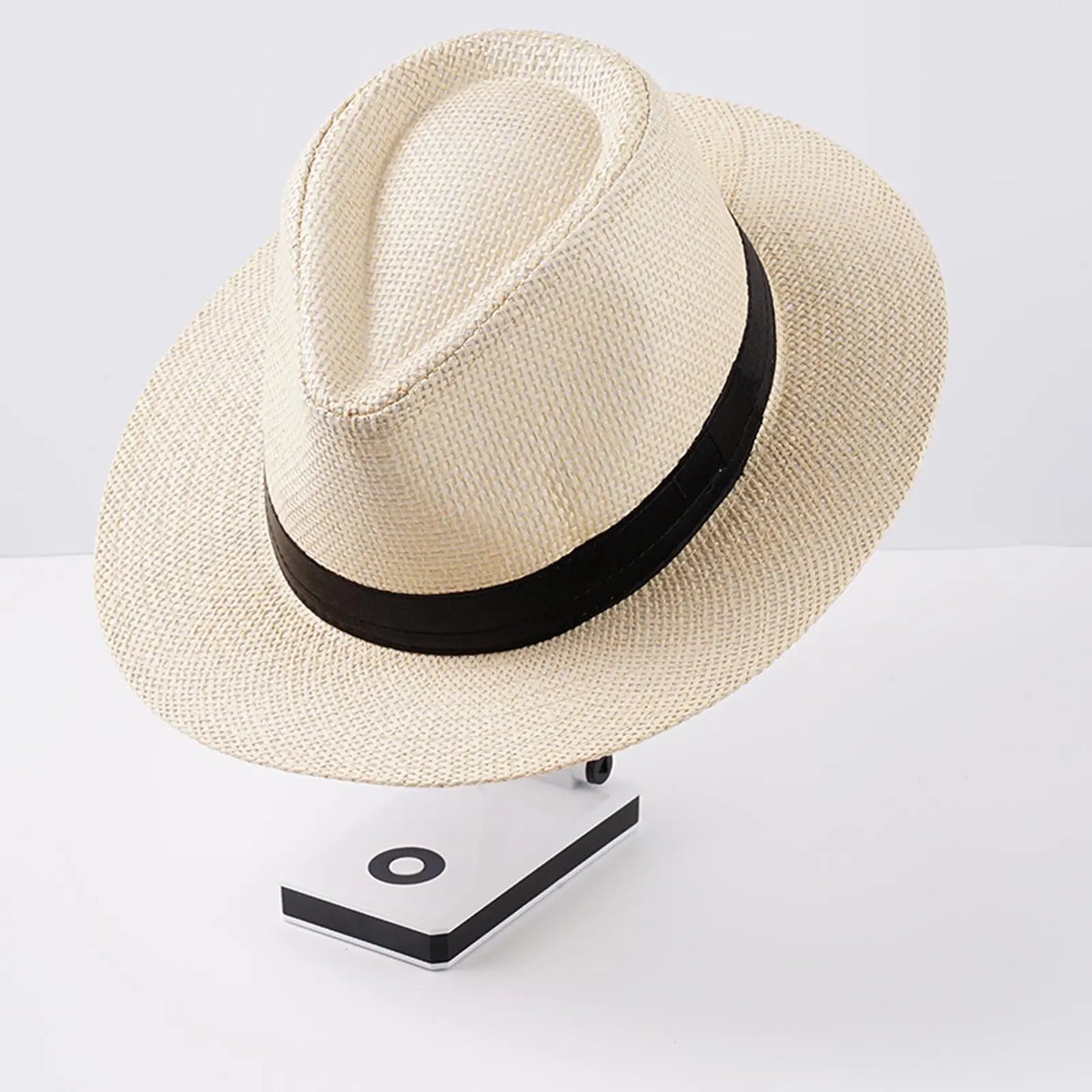 New Natural Panama Straw Hat Unisex Women Men Fashion Summer Casual Trendy Beach Sun Jazz Hat Wide Brim UV Protection Cap