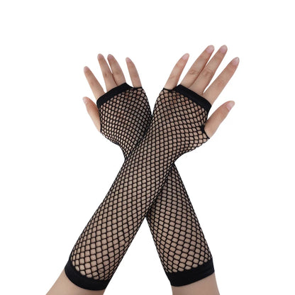 New Fashion Neon Fishnet Fingerless Long Gloves Leg Arm Cuff Party Wear Fancy Dress for Womens Sexy Beautiful Arm Warmer