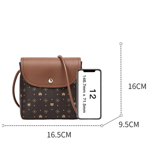 FOXER Brand Small Women's Classic PVC Shoulder Bag Vintage Monogram Girl Square Crossbody Bag PVC Lady Mini Shopping Bag