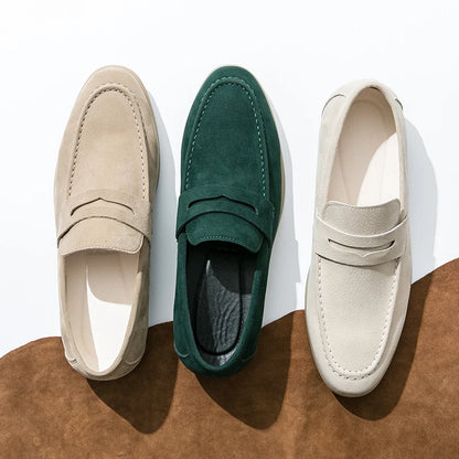 Classic Soft Suede Shoes Penny Men Loafers Slip On Leather Casual Men Shoes Comfort Driving Shoes Men Flats Walking Footwear