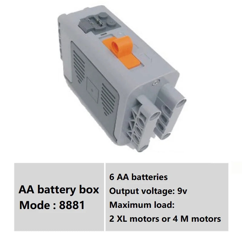 Technical Building Block MOC Power Function Parts Rechargeable Powered Module Built in battery RC motor Adjustable speed