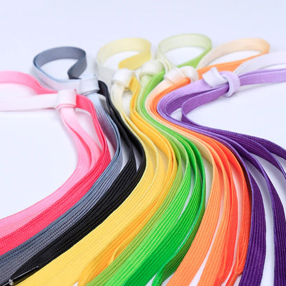 1Pair Gradient Flat Shoelaces for Sneaker Fashion Canvas Leisure Candy Party Fabric Shoelace Woman Men Shoe Laces Shoestrings