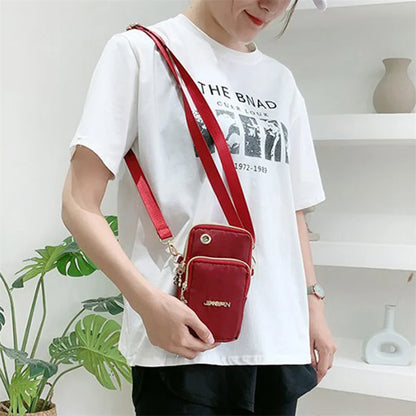 Waterproof Nylon Women Crossbody Phone Shoulder Bag Small Pouch Case Belt Wallet