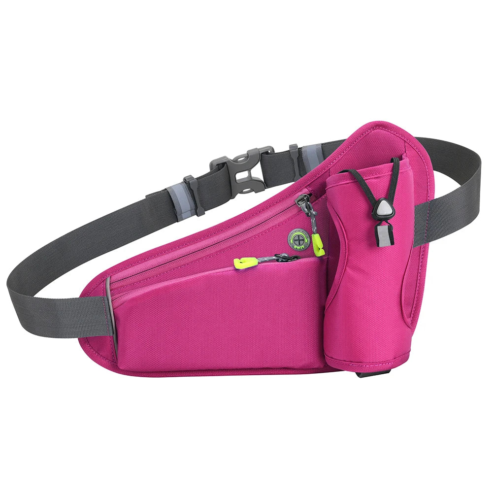 Sport Waist Pack Large Capacity Hydration Belt Pack Multifunction Water Bottle Holder Bag Waterproof for Running Cycling