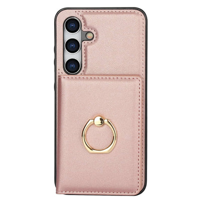 Wallet Case with Card Holder, 360° Rotation Ring Kickstand Magnetic Clasp for Samsung Galaxy A55/A35/A25/A12/A15/A54/A14/A73/A53