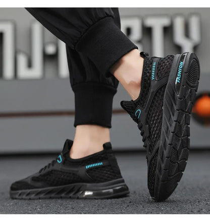 New Fashionable Men's Delicate Comfortable Flexible Breathable Anti Slip Wear-resistant Mesh Casual Sports Shoes Sneakers