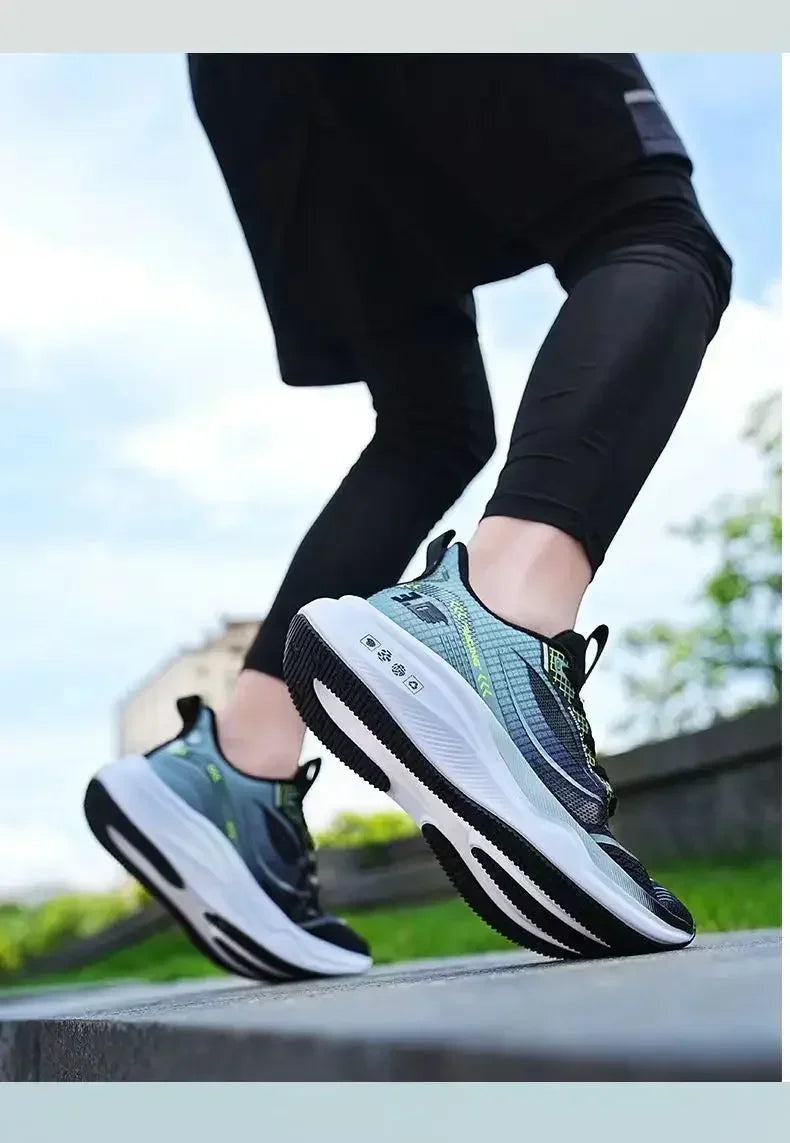 Men Casual Sport Shoes Breathable Lightweight Sneakers Outdoor Mesh Black Running Shoes Athletic Jogging Tenis Walking Shoes