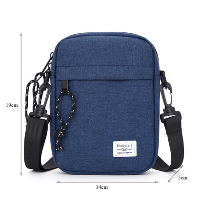 Simple Mini Crossbody Handbags Bag Men's Nylon Shoulder Side Bag for Men Messenger Phone Sling Bag Husband  Chest Pack Wallet