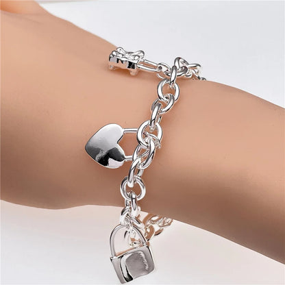 Andara Wholesale 925 Silver Bracelet Elegant Chain High Quality Jewelry For Men&Women Christmas Gifts