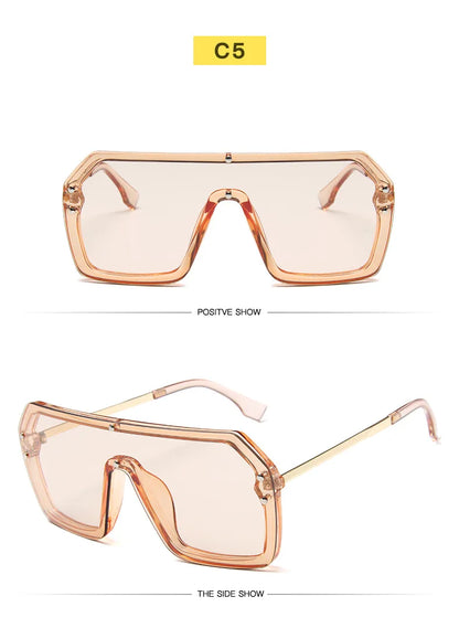 2022 Classic Retro Oversized Sunglasses Shades Female Mirror Eyewear Men/Womens Luxury Design Unisex Big Frame Lady Sun Glasses