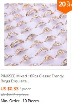 New Fashion Chain Link Ring Full Rhinestone Vintage Flower Double Finger  For Women Girl Party Jewelry Gift Accessories