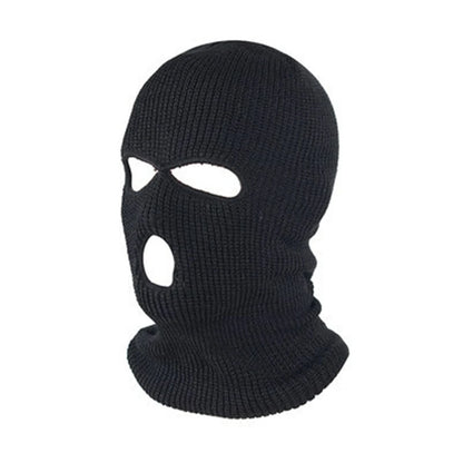 New Full Face Cover Ski Mask Hat 3 Holes Balaclava Army Tactical CS Windproof Knit Beanies Bonnet Winter Warm Unisex Caps